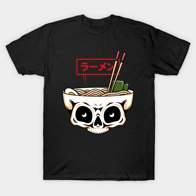 Skull Ramen T-Shirt by Alundrart